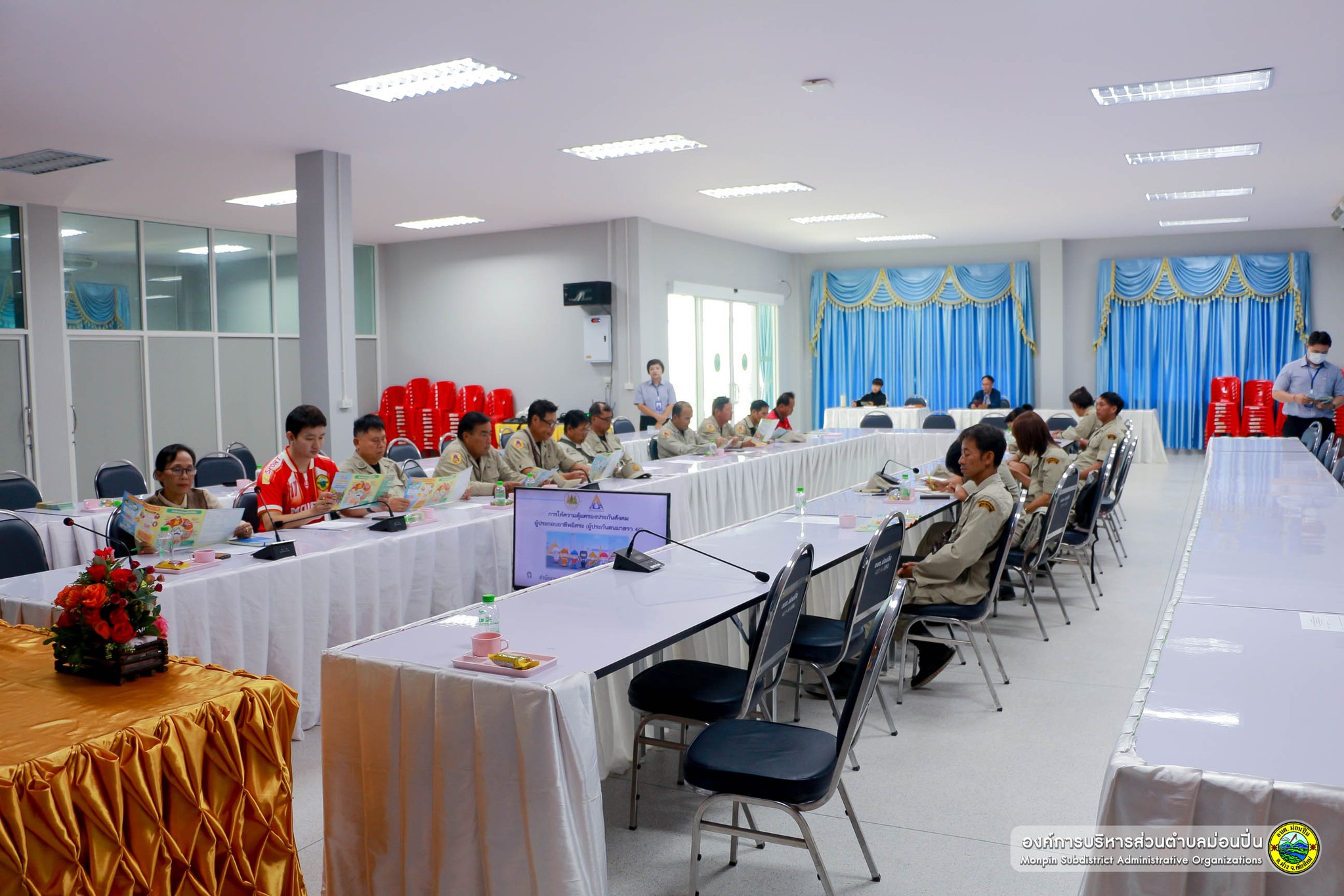  ประชุมอาสาสมัครป้องกันภัยฝ่ายพลเรือน อปพร.ตำบลม่อนปิ่น ครั้งที่ 1