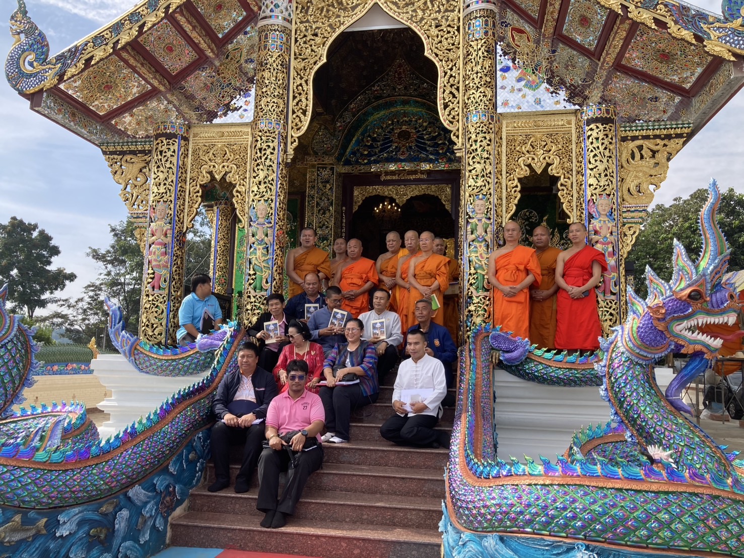 ถวายการต้อนรับ คณะสงฆ์หนเหนือ ในการตรวจสภาพวัด