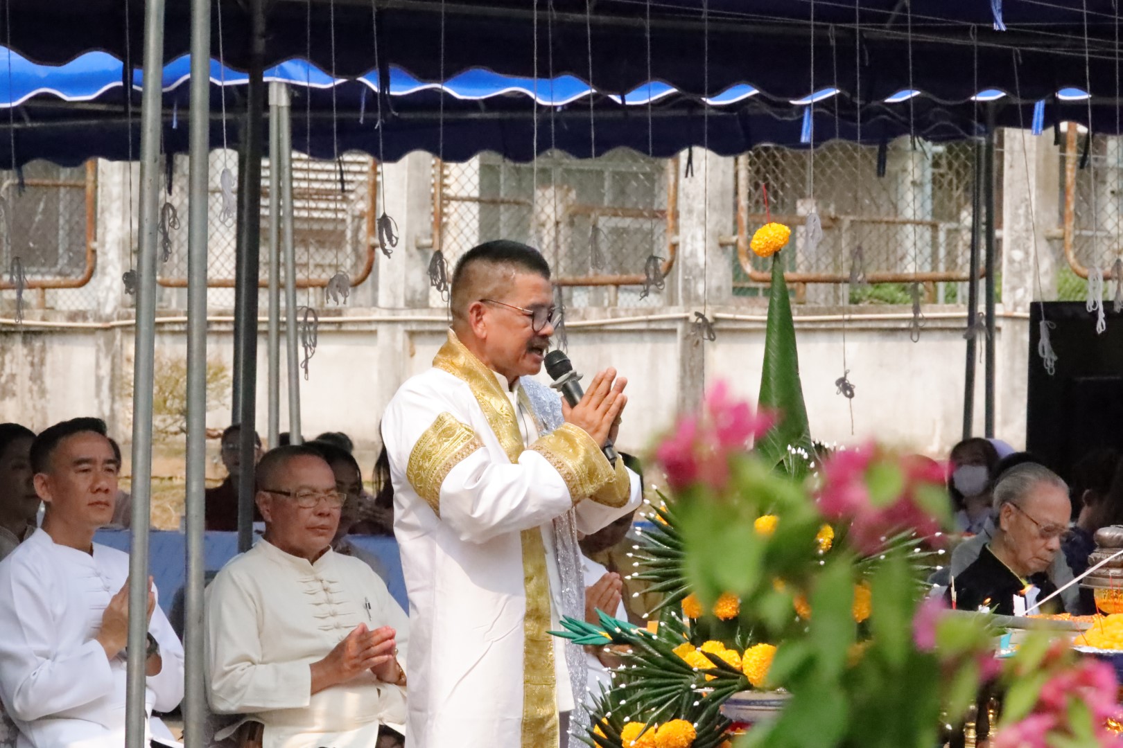  พิธีวางศิลาฤกษ์ อาคารคลังพัสดุ โรงพยาบาลฝาง