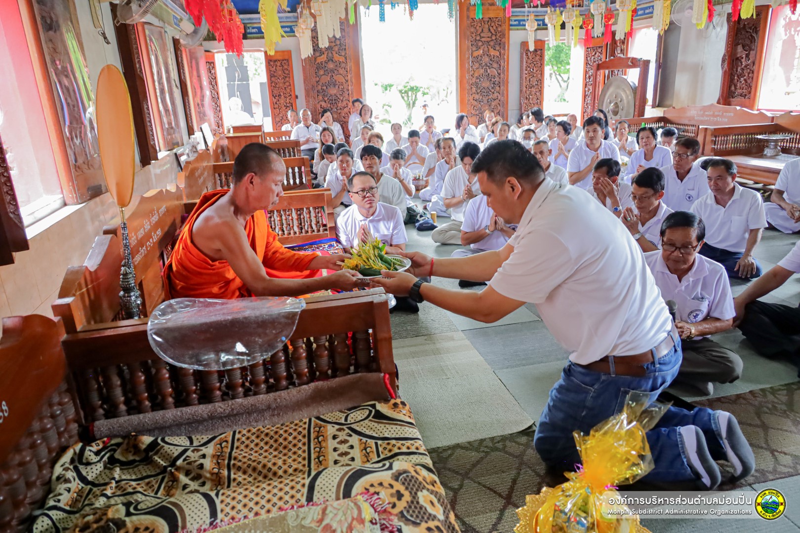  กิจกรรมถวายเทียนพรรษาแก่วัดภายในตำบลม่อนปิ่น ประจำปี 2568