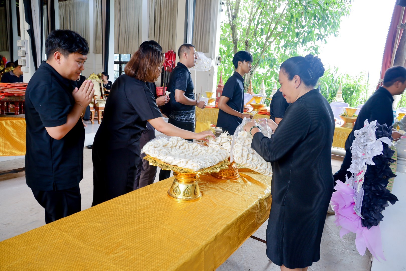 ร่วมพิธีบำเพ็ญกุศลศพ นางจุฑาพร เปาริบุตร