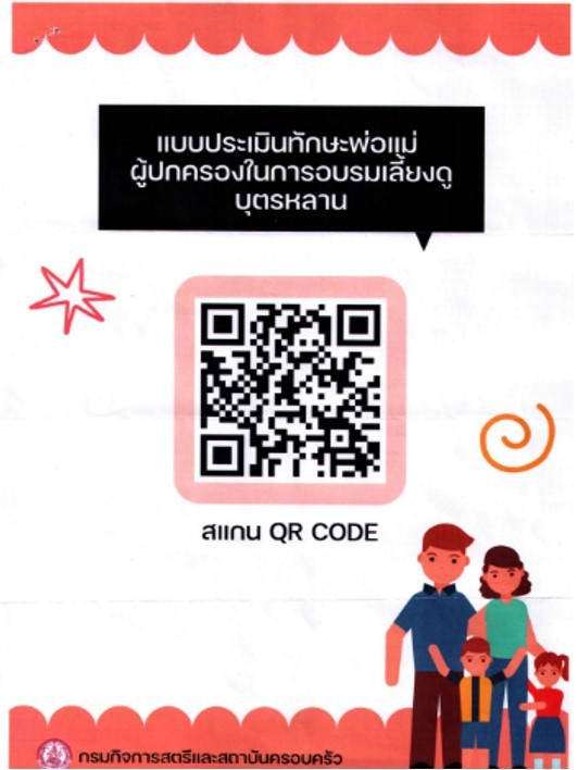 ภาพประกอบ ขอความร่วมมือตอบแบบสำรวจทักษะพ่อแม่ ผู้ปกครองในการอบรมเลี้ยงดูบุตรหลาน ตามตัวชี้วัดร้อยละของพ่อแม่/ผู้ปกครองที่มีทักษะการสื่อสารสุขภาวะทางเพศการเลี้ยงดูบุตรหลาน
